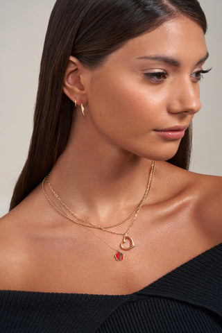 Mixed Link Paperclip Chain Necklace in 18k Yellow Gold