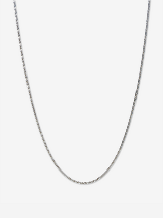 Flat Chain Necklace in 18k White Gold