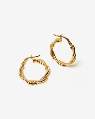 Infinity Hoops 14k Yellow Gold 20mm FIGLIO Jewellery