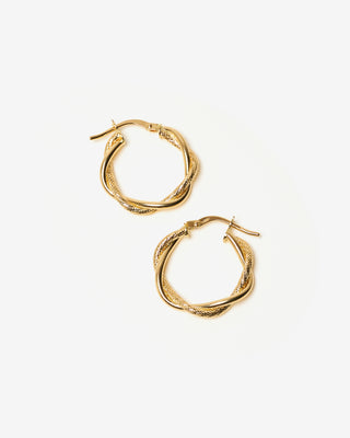 Infinity Hoops 14k Yellow Gold 20mm FIGLIO Jewellery