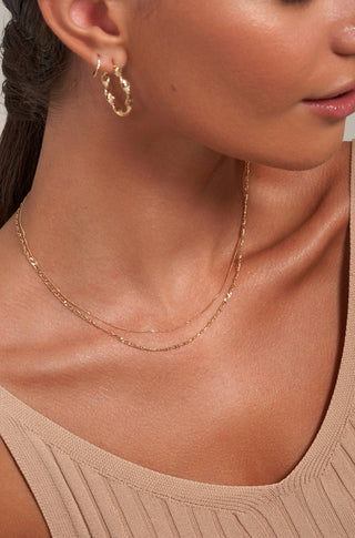 Flat Chain Necklace in 18k Rose Gold