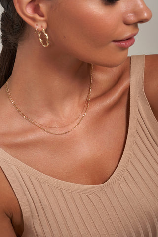 Flat Chain Necklace in 18k Yellow Gold