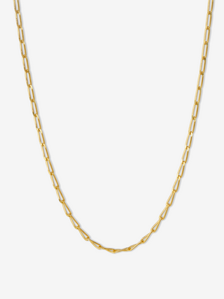 Paperclip Chain Necklace in 14k Yellow Gold