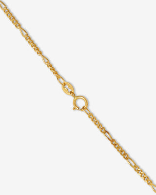 Figaro Chain Necklace in 18k Yellow Gold