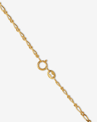 Mixed Link Paperclip Chain Necklace in 18k Yellow Gold