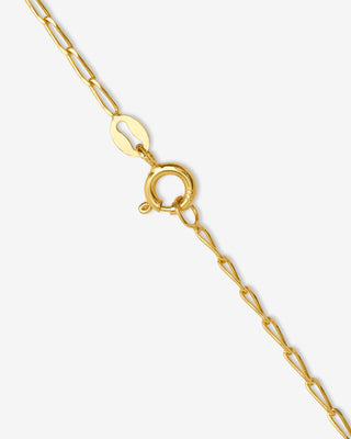 Paperclip Chain Necklace in 14k Yellow Gold