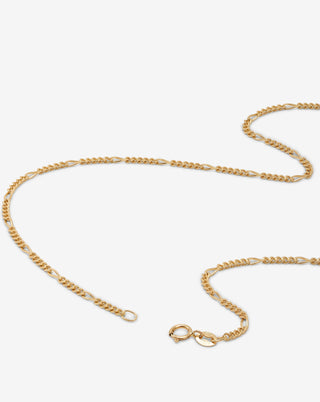 Figaro Chain Necklace in 18k Yellow Gold