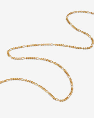 Figaro Chain Necklace in 18k Yellow Gold