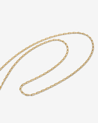 Paperclip Chain Necklace in 14k Yellow Gold