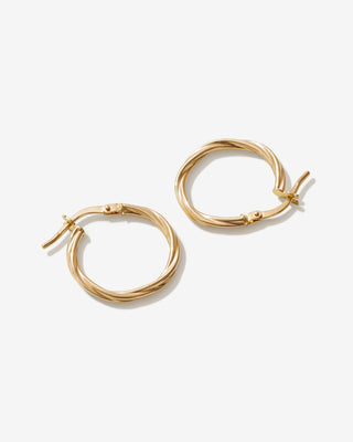 Corda Small 9ct Gold Hoop Earrings For Women Figlio Jewellery