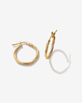 Corda Small 9ct Gold Hoop Earrings For Women Figlio Jewellery