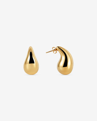 Bold Droplet Earrings 18k Gold Vermeil large FIGLIO