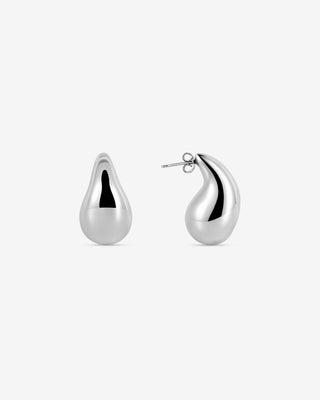 Bold Droplet Earrings sterling silver Large FIGLIO