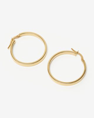 Bold Large Hoop Earrings 14k Yellow Gold 28mm FIGLIO Jewellery