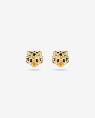 Leopard Stud Earrings FIGLIO 18k gold vermeil