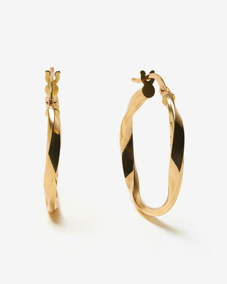 Ripple Medium Hoops 14k Yellow Gold FIGLIO Jewellery