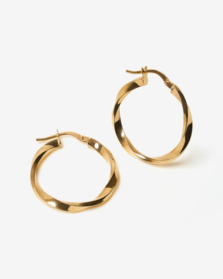 Ripple Medium Hoops 14k Yellow Gold FIGLIO Jewellery