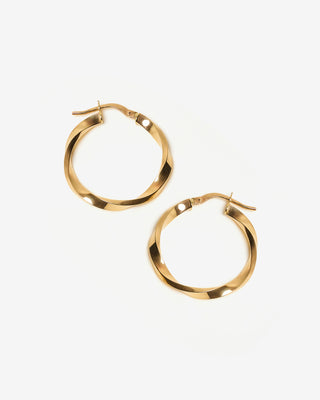 Ripple Medium Hoops 14k Yellow Gold FIGLIO Jewellery