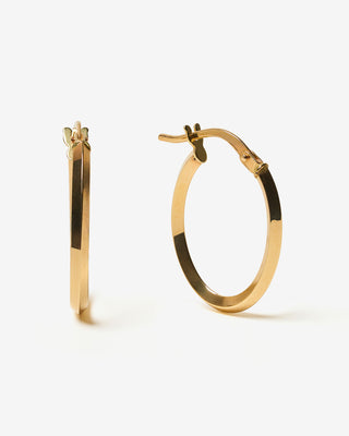 Specchio Oval Hoops 14k Yellow Gold FIGLIO Jewellery