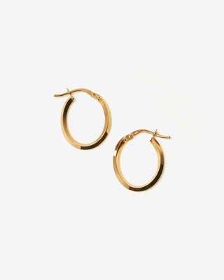 Specchio Oval Hoops 14k Yellow Gold FIGLIO Jewellery