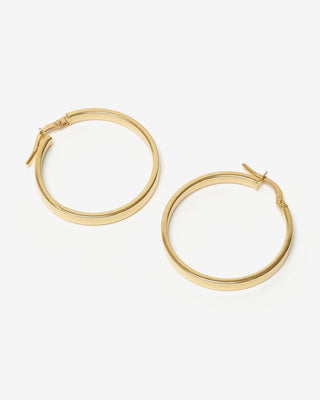 Bold Large Hoops - yellow gold - FIGLIO