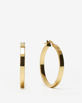 Bold Large Hoops - yellow gold - FIGLIO