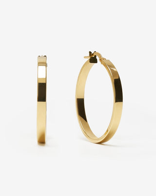 Bold Large Hoops - yellow gold - FIGLIO