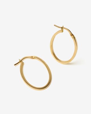 Bold Oval Hoops - yellow gold - FIGLIO