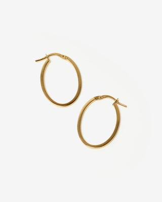 Bold Oval Hoops - yellow gold - FIGLIO