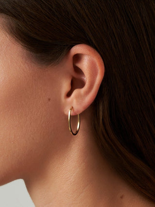 Bold Oval Hoops - yellow gold - FIGLIO