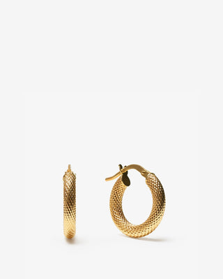 Chunky Hoops - yellow gold - FIGLIO