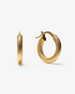 Chunky Hoops - yellow gold - FIGLIO