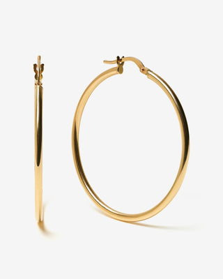 Classic Large Hoops - yellow gold - FIGLIO