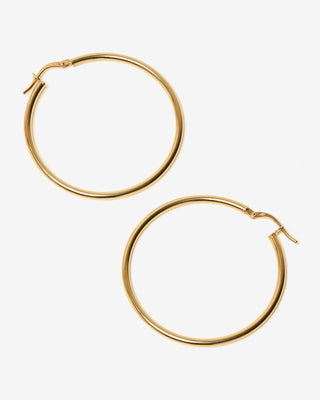 Classic Large Hoops - yellow gold - FIGLIO