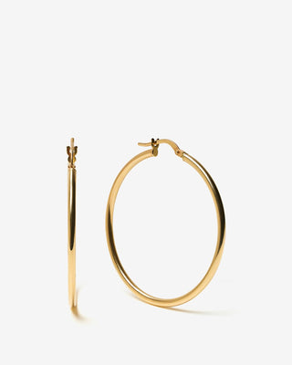 Classic Large Hoops - yellow gold - FIGLIO