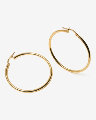 Classic Large Hoops - yellow gold - FIGLIO