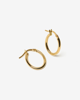 Classic Oval Hoops - yellow gold - FIGLIO