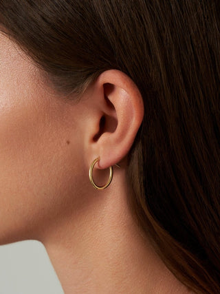 Classic Oval Hoops - yellow gold - FIGLIO