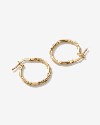 Corda Hoops - yellow gold - FIGLIO