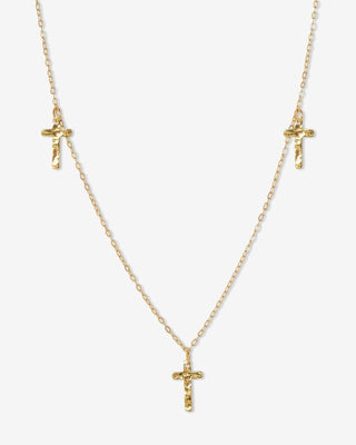 Cross Chain Necklace - yellow gold - FIGLIO