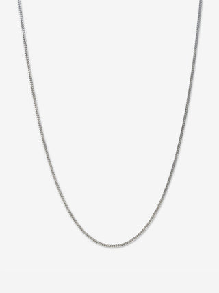 Flat Chain Necklace in 18k White Gold - gold chains - FIGLIO