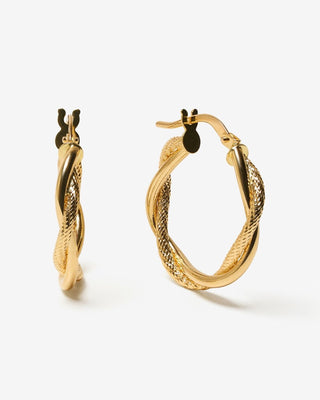 Infinity Hoops - yellow gold - FIGLIO