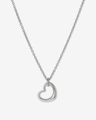 Loving Heart Charm Pendant - white gold - FIGLIO