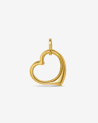 Loving Heart Charm Pendant - yellow gold - FIGLIO