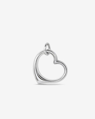 Loving Heart Charm Pendant - white gold - FIGLIO