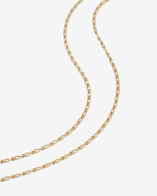 Mixed Link Paperclip Chain Necklace in 18k Yellow Gold - gold chains - FIGLIO