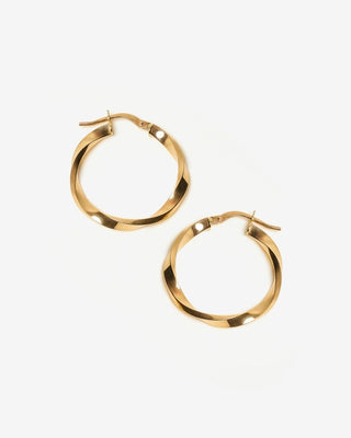 Ripple Hoops - yellow gold - FIGLIO