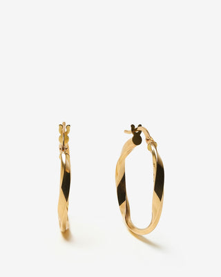 Ripple Hoops - yellow gold - FIGLIO