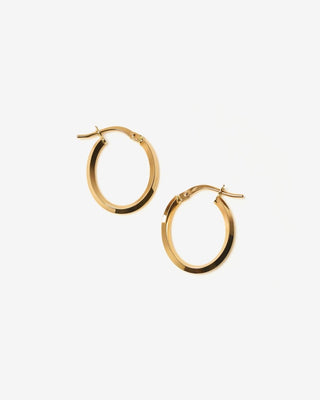 Specchio Oval Hoops - yellow gold - FIGLIO